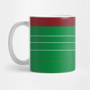 Red, Pink and Green Stripes Mug